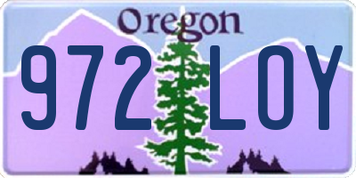 OR license plate 972LOY