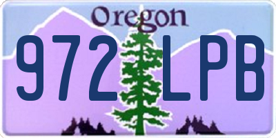 OR license plate 972LPB