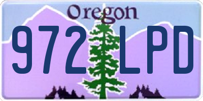 OR license plate 972LPD