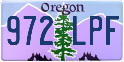 OR license plate 972LPF