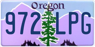 OR license plate 972LPG
