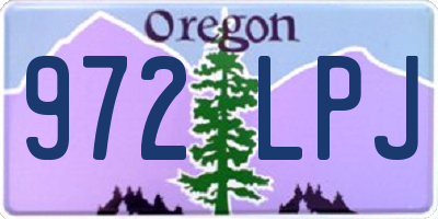 OR license plate 972LPJ