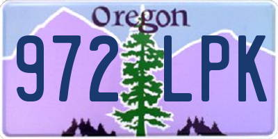 OR license plate 972LPK