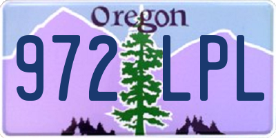 OR license plate 972LPL