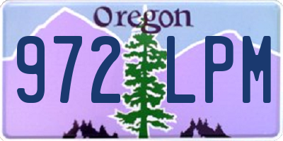 OR license plate 972LPM