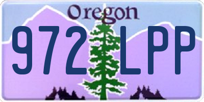 OR license plate 972LPP