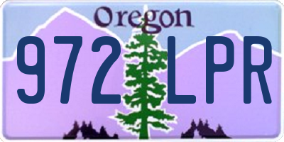 OR license plate 972LPR
