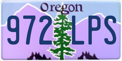 OR license plate 972LPS