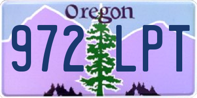 OR license plate 972LPT
