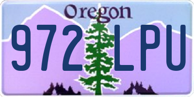 OR license plate 972LPU