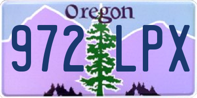 OR license plate 972LPX