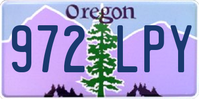 OR license plate 972LPY