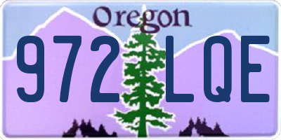 OR license plate 972LQE