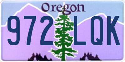 OR license plate 972LQK