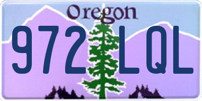 OR license plate 972LQL