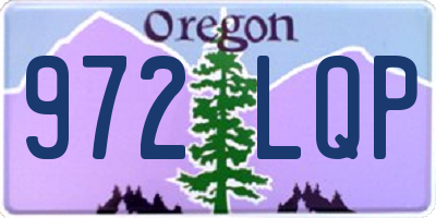 OR license plate 972LQP