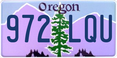OR license plate 972LQU