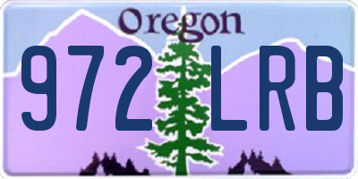 OR license plate 972LRB