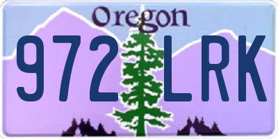OR license plate 972LRK