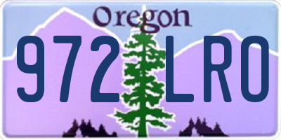 OR license plate 972LRO