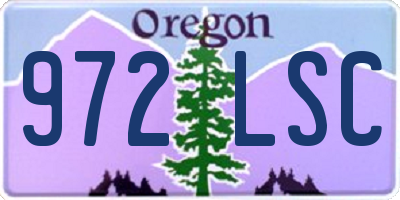 OR license plate 972LSC