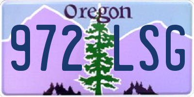 OR license plate 972LSG