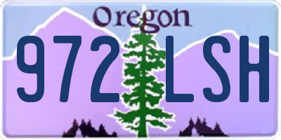 OR license plate 972LSH