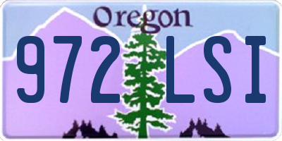 OR license plate 972LSI