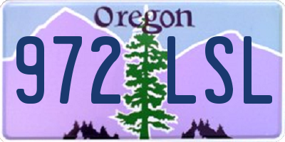 OR license plate 972LSL