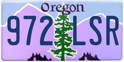 OR license plate 972LSR