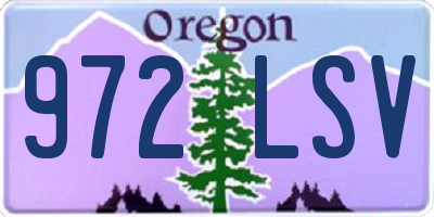 OR license plate 972LSV