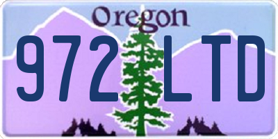 OR license plate 972LTD