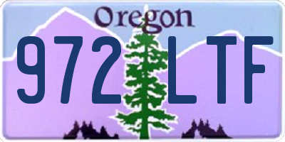 OR license plate 972LTF