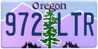 OR license plate 972LTR