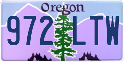 OR license plate 972LTW