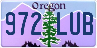 OR license plate 972LUB
