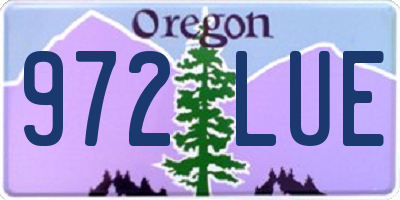 OR license plate 972LUE