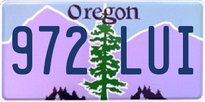OR license plate 972LUI