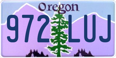 OR license plate 972LUJ