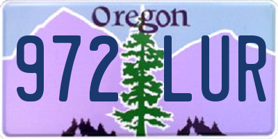 OR license plate 972LUR