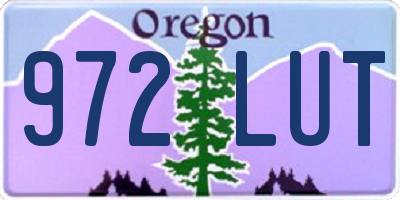 OR license plate 972LUT