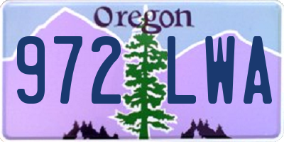OR license plate 972LWA