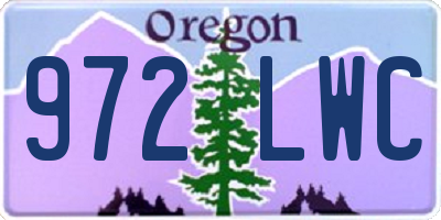 OR license plate 972LWC