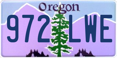 OR license plate 972LWE