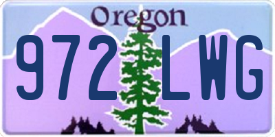 OR license plate 972LWG