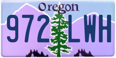 OR license plate 972LWH