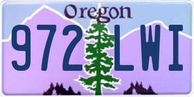 OR license plate 972LWI