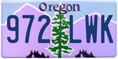 OR license plate 972LWK