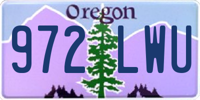 OR license plate 972LWU