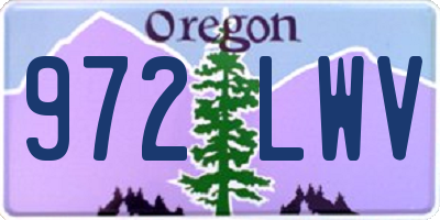 OR license plate 972LWV